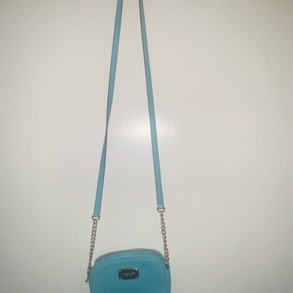 Michael Kors Light Blue Crossbody with Chain Strap